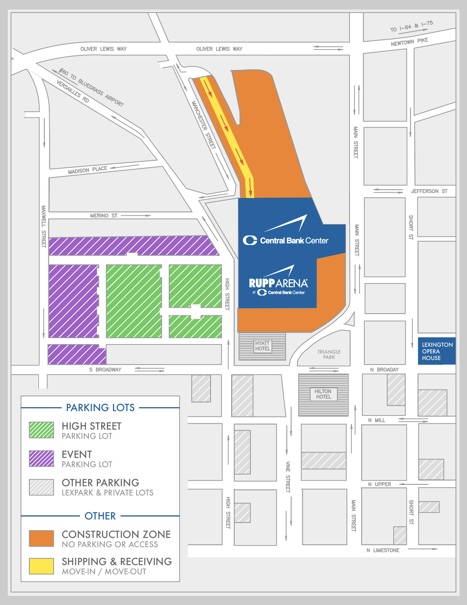 Directions & Parking Central Bank Center